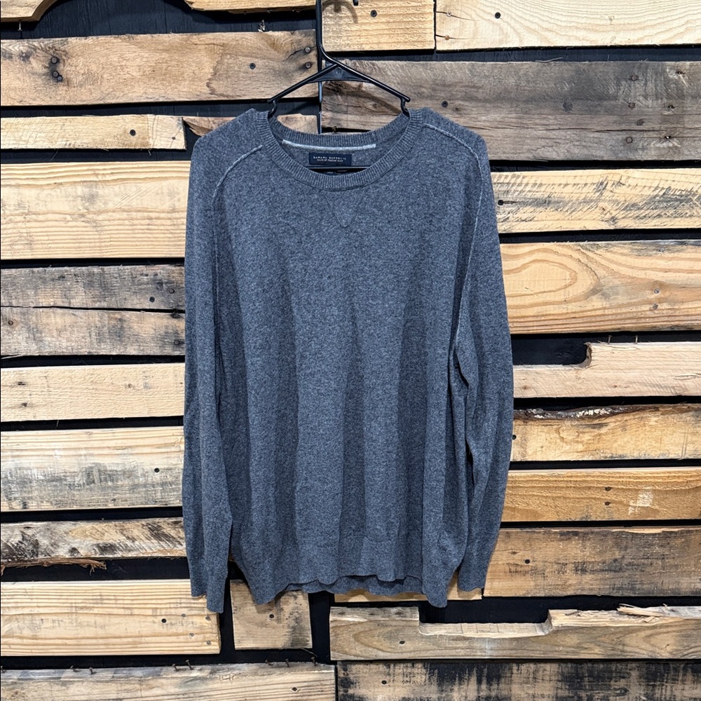 Banana Republic Men’s‎ Gray Italian Yarn Wool/Cashmere Blend Crewneck Sweater XL
